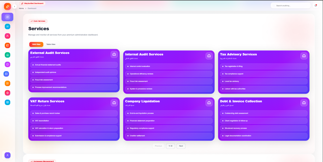 Services Grid